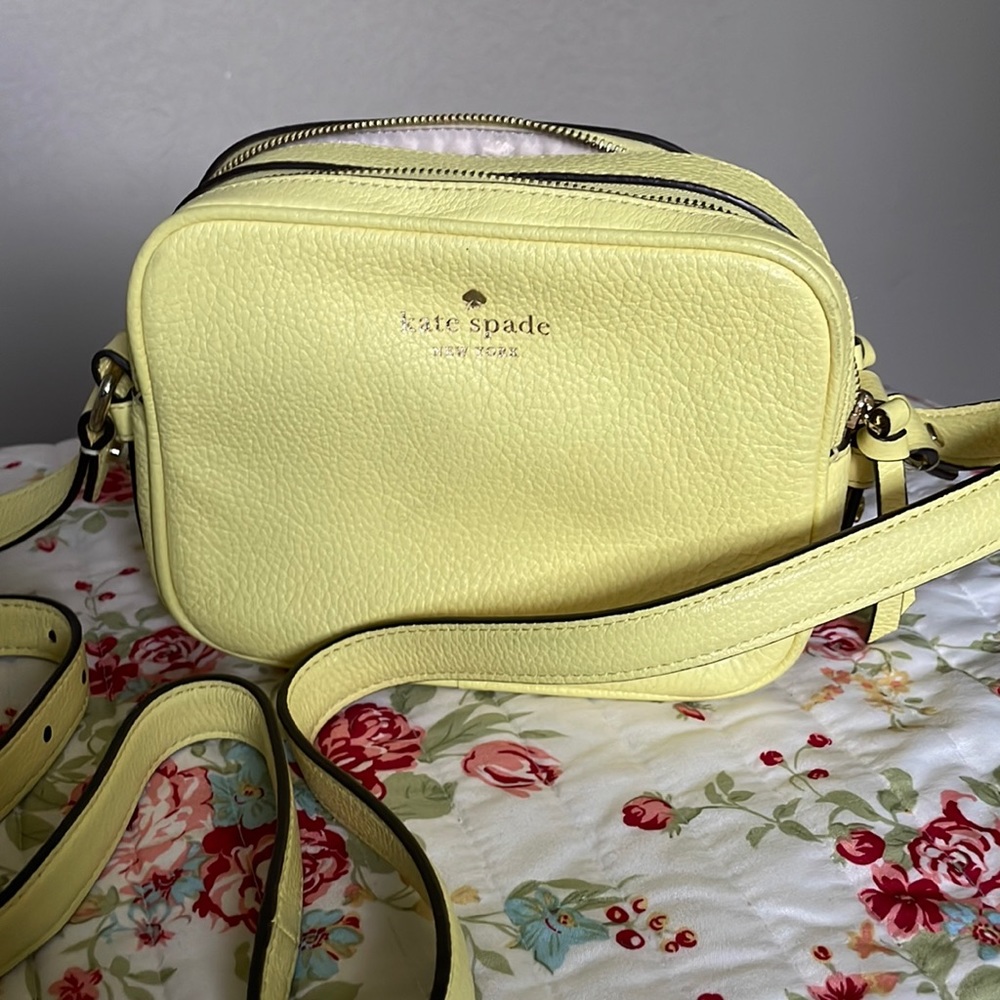 EUC Kate Spade Mulberry Street Pyper yellow lemon spring crossbody bag - Picture 1 of 8